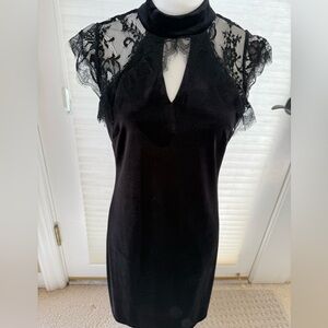 Brand new velvet and lace dress by black-and-white market size 4